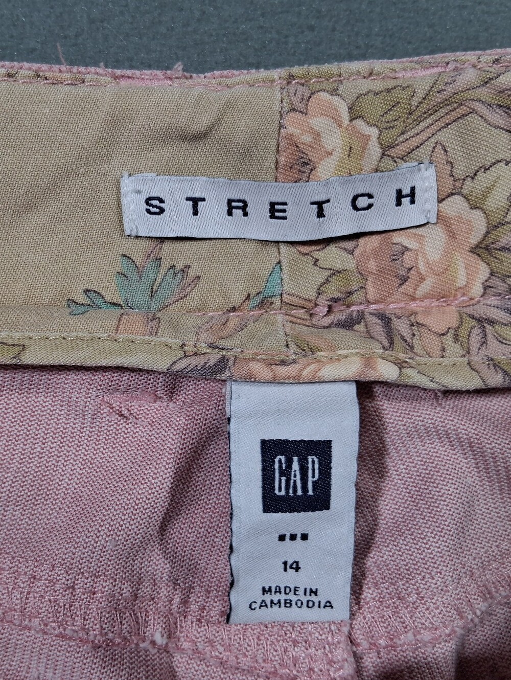 Gap Pink Corduroys Women's 14 Flare Snap Pockets Fall Winter Y2K - Picture 2 of 6